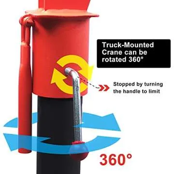 GRIPWAY New 1100lb Folding Dismountable Household Hoist Truck Crane, with Electric Hoist 110V, Jib Cranes,880lb Pulling Force,for Factories, Warehouses, Construction, Building