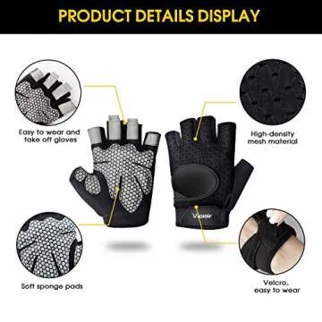 Viomir Workout Gloves for Weight Lifting and Gym Use