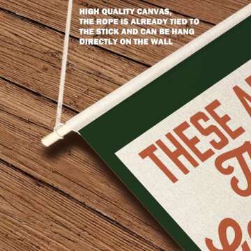 Stylish Qpenm Hanging Wall Canvas Quote Banner