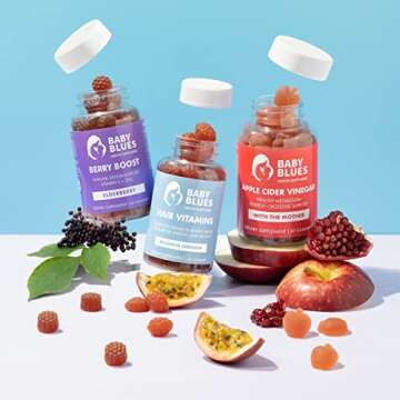 Baby Blues Postpartum Pack (Pack of 3) - Vitamin Kit for New Moms: Hair, Energy, and Immunity Suppor...