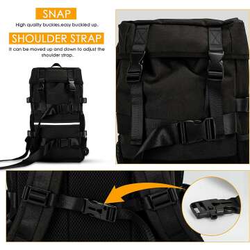 Skateboard Backpack for School & Travel, Fits 17" Laptops