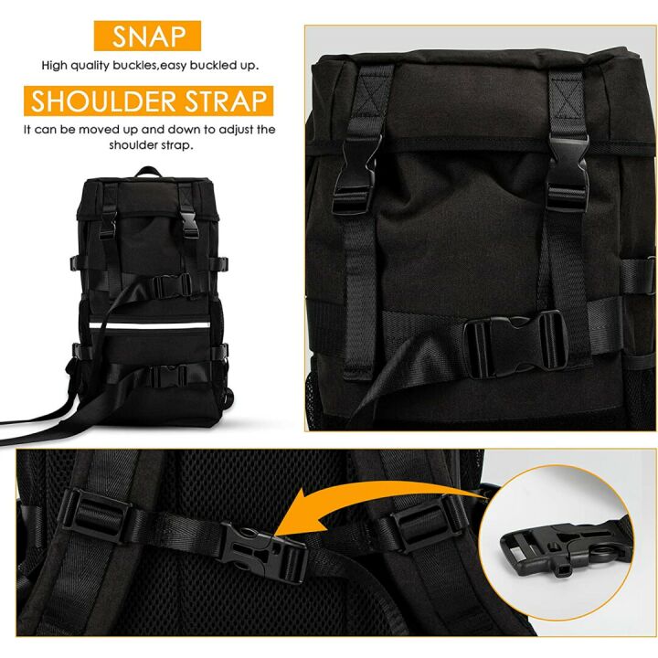 Skateboard Backpack for School & Travel, Fits 17" Laptops