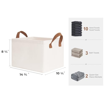 StorageWorks Large Fabric Storage Bins with Metal Frame