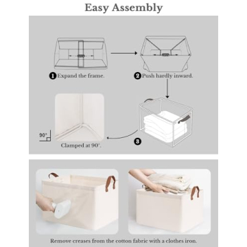 StorageWorks Large Fabric Storage Bins with Metal Frame