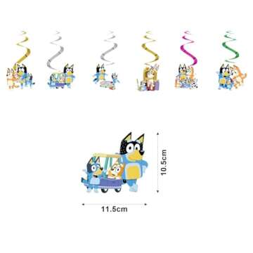 Generic Birthday Party Cartoon Blue Dog Banner Boys and girls Theme festival event background decoration supplies