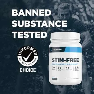 Transparent Labs Stim-Free Pre-Workout | Caffeine-Free Performance Booster | 30 Servings, Strawberry...