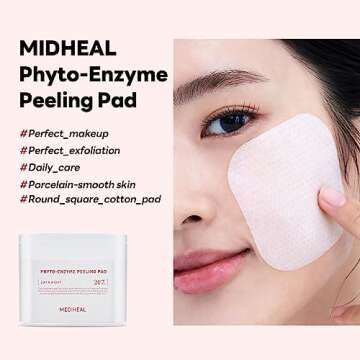 MEDIHEAL Phyto Enzyme Peeling Pad - Vegan Face Resurfacing Pore Tightening Gauze Pads with LHA & Papaya Enzym to Control Sebum - Exfoliating Pads for Dead Skin Cells, 90 Pads
