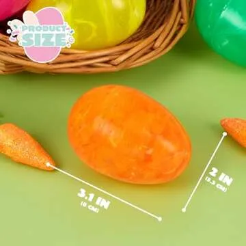 JOYIN 30 Pcs Plastic Iridescent Printed Bright Easter Eggs 3.15" Tall for Easter Hunt, Basket Stuffers Fillers, Classroom Prize Supplies, Filling Treats and Party Favor