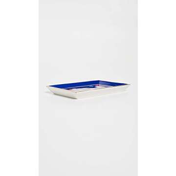 Blue Gold Rectangle Tray by Jonathan Adler - Stylish Home Decor