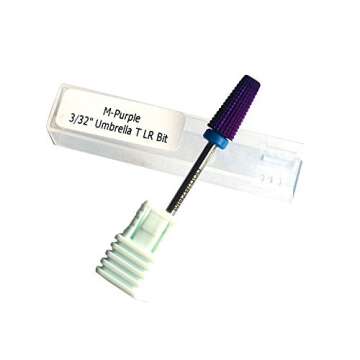 5 in 1 Tapered Carbide Nail Drill Bits With Cut 3/32" Two-Way Purple Tungsten Carbide Bit Drill Both Left and Right Handed Accessories Milling For Manicure