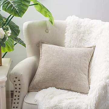 CaliTime Decorative Couch Throw Pillow Covers 20x20 Inches