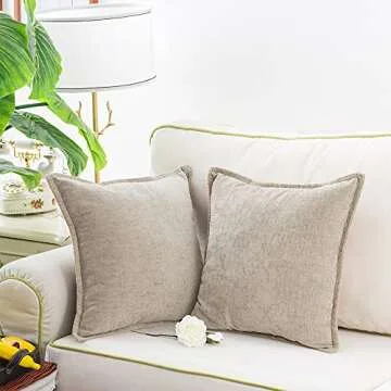 CaliTime Decorative Couch Throw Pillow Covers 20x20 Inches