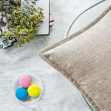 CaliTime Decorative Couch Throw Pillow Covers 20x20 Inches