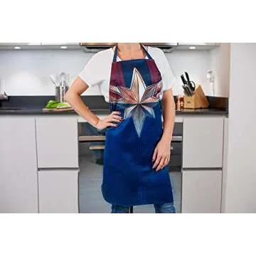 Captain Marvel Kitchen Apron for Cooking and Baking