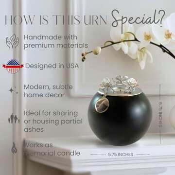 Pet Urns for Dogs, Handmade Dog Memorial Gifts for Loss of Dog, Cat Urns for Ashes, Pet Memorial Gif...