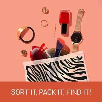 Ziploc Reusable Makeup and Accessory Bag Set - 10 Pack