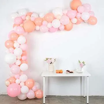 Balloon Garland Kit - Pink, White, Blush Balloons for Parties - Valentines Day / Galentines Party - ...