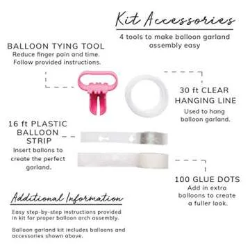 Balloon Garland Kit for Valentine's Day / Galentine's Parties - 16'