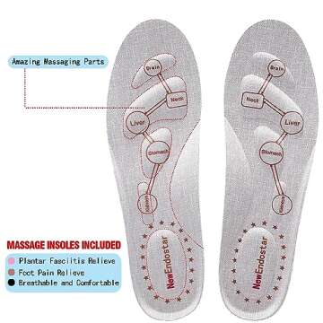 NewEndostar Women's Fashion Sneakers,Vibration Height Increase Shoes Lightweight Comfortable Casual Skateboarding Walking Shoes FullWhite 8