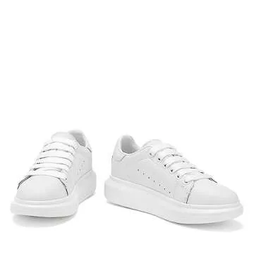 NewEndostar Women's Fashion Sneakers,Vibration Height Increase Shoes Lightweight Comfortable Casual Skateboarding Walking Shoes FullWhite 8