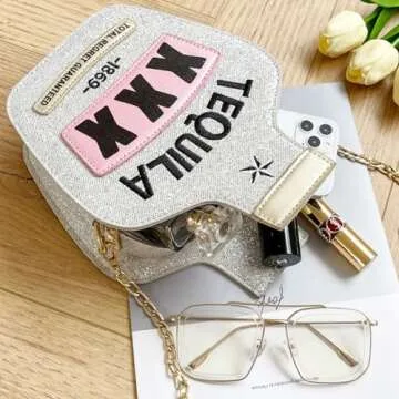 Fozehlad Unique Tequila Bottle Crossbody Bag for Women