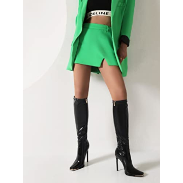 Stylish Sun Gurg Women’s Knee High Patent Boots