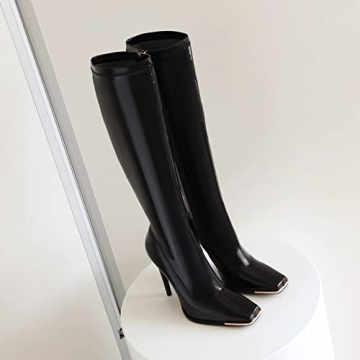 Stylish Sun Gurg Women’s Knee High Patent Boots