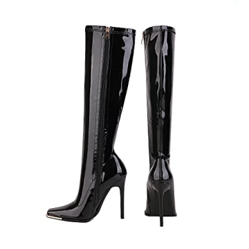 Stylish Sun Gurg Women’s Knee High Patent Boots