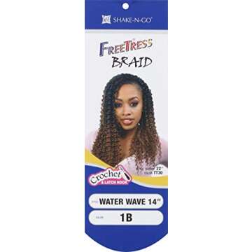 MULTI PACK DEALS! FreeTress Crochet Braids Water wave 14" (3-PACK, 1B)