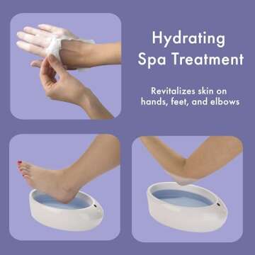 True Glow by Conair Paraffin Wax Machine for Hand and Feet - Paraffin Bath for Hands - Includes 1lb....