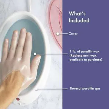 True Glow by Conair Paraffin Wax Machine for Hand and Feet - Paraffin Bath for Hands - Includes 1lb. Moisturizing Paraffin Wax - Pink