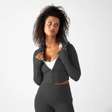 YITTY Women's UltraLuxe Cropped Jacket for Workouts