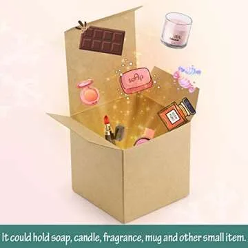 ValBox 4x4x4 Brown Gift Boxes for Crafting & Gifting
