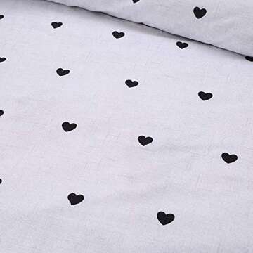 Cute Heart Pattern Twin Fitted Sheet Set for Kids