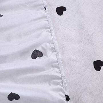 Cute Heart Pattern Twin Fitted Sheet Set for Kids