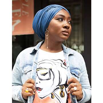 Harewom Headscarf: Fashionable Long Stretch Turban Wrap