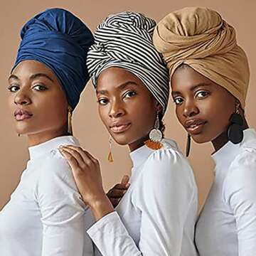Harewom Headscarf: Fashionable Long Stretch Turban Wrap