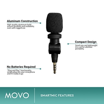 Movo SmartMic Bundle with Lightning Dongle for iPhones