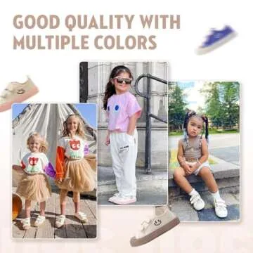 HAPPY NOCNOC Toddler Shoes for Boys & Girls, Canvas Dual Hook and Loops Sneakers with Candy-Colored Sole Khaki