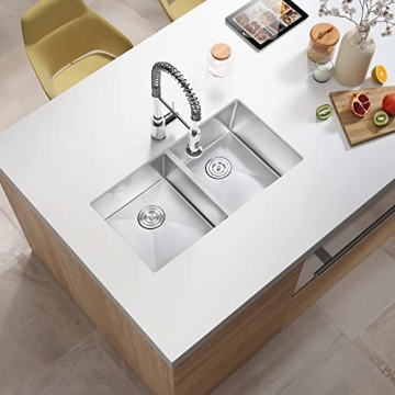 ATTOP 32" Double Bowls Undermount Kitchen Sink
