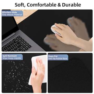 10W Wireless Charging Mouse Pad - Wireless Charging Desk Mat, 31.5" x 11.8" Extended Large Keyboard ...