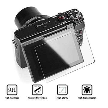 [2-Pack] Screen Protector Tempered Glass for Canon G7X Mark III - Ultra Thin Screen Protective Film For Camera Canon G7 X Mark iii G9X Mark II GX7 GX9