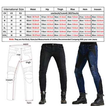 Summer Mesh Motorcycle Riding Jeans With Armor Motocross Racing Slim Stretch Pants (XL=34, Black)