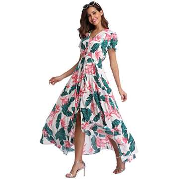 Ferrendo Floral Maxi Dress for Summer Comfort and Style