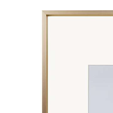 Frametory, 16x20 Metal Picture Frame with Mat for 11x14 Picture & Real Glass, Aluminum Photo Frame Collection (Gold, 1 Pack)