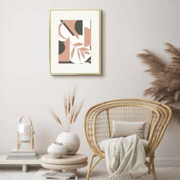 Frametory, 16x20 Metal Picture Frame with Mat for 11x14 Picture & Real Glass, Aluminum Photo Frame Collection (Gold, 1 Pack)