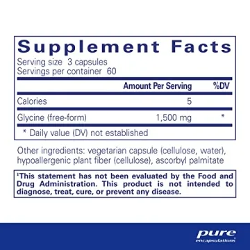 Pure Encapsulations Glycine for Sleep & Liver Detox