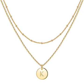 IEFWELL Initial Necklaces for Women - Elegant Gold Layered Jewelry