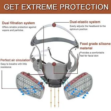 EROCK Half Face Respirator 6200 - Superior Comfort & Filtration