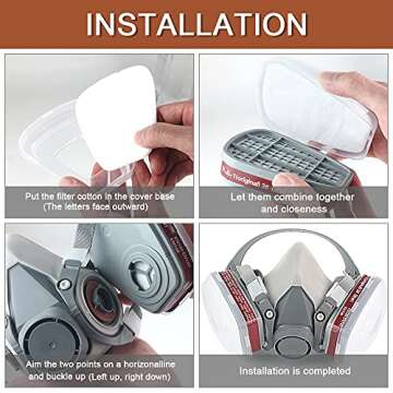 EROCK Half Face Respirator 6200 - Superior Comfort & Filtration